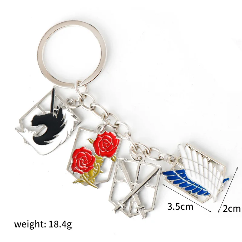 Bandai New Anime Attack On Titan Key Chain Four Corps Free Wing Alloy Key Chain Pendant Spot Wholesale Keyring Metal Badge
Bandai New Anime Attack On Titan Key Chain Four Corps Free Wing Alloy Key Chain Pendant Spot Wholesale Keyring Metal Badge