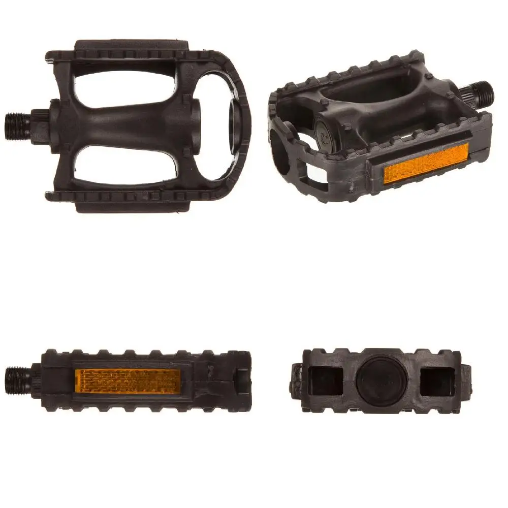 Pedals Robust and Durable Black Pair of Bike Cycling Pedals with Swivel Resin 1/2`` Steel Spindle - Perfect for Bicycle Riding.
Pedals Robust and Durable Black Pair of Bike Cycling Pedals with Swivel Resin 1/2`` Steel Spindle - Perfect for Bicycle Riding.