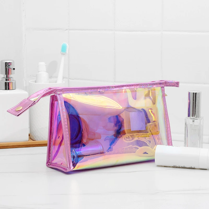 Bathroom Wash Toiletry Makeup Bag Women Girl Waterproof Zipper Transparent PVC Laser Cosmetic Bag Beauty Storage Bag Case
Bathroom Wash Toiletry Makeup Bag Women Girl Waterproof Zipper Transparent PVC Laser Cosmetic Bag Beauty Storage Bag Case