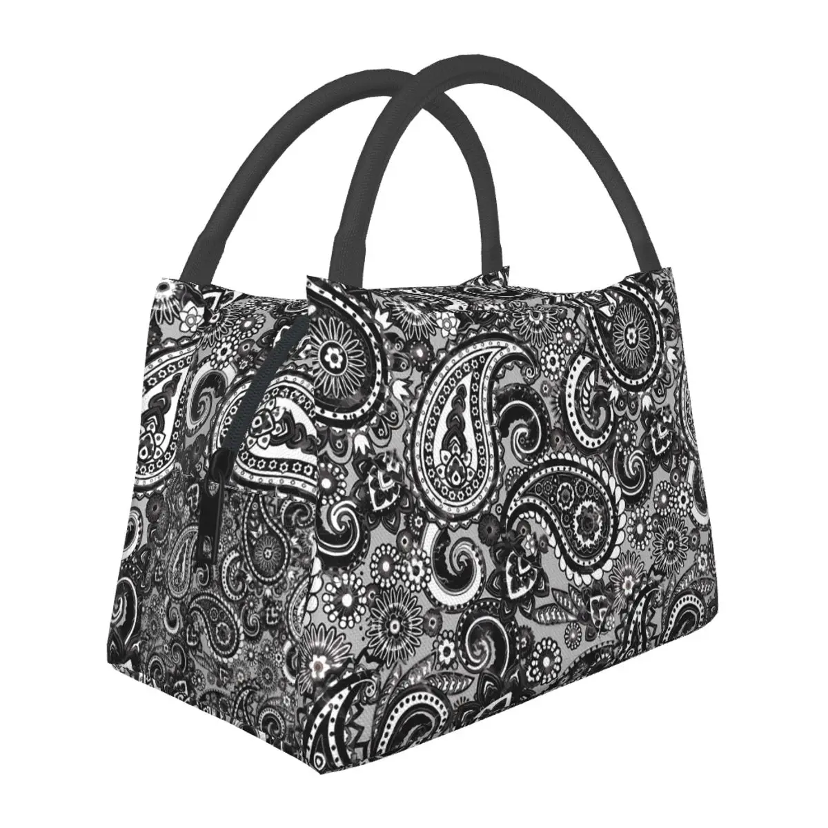 Paisley Game Day Lunch Bag Grey and Black Portable Lunch Box Picnic Custom Cooler Bag Cute Oxford Tote Food Bags
Paisley Game Day Lunch Bag Grey and Black Portable Lunch Box Picnic Custom Cooler Bag Cute Oxford Tote Food Bags