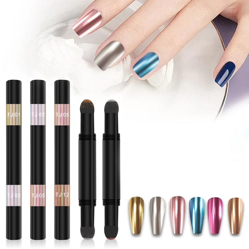 R3MC Mirror Effect on Acrylic Nail Nail Powder Pen Dual-use Air Cushion Pen for Eyeshadow Manicure Home DIY Nail Art Decor
R3MC Mirror Effect on Acrylic Nail Nail Powder Pen Dual-use Air Cushion Pen for Eyeshadow Manicure Home DIY Nail Art Decor