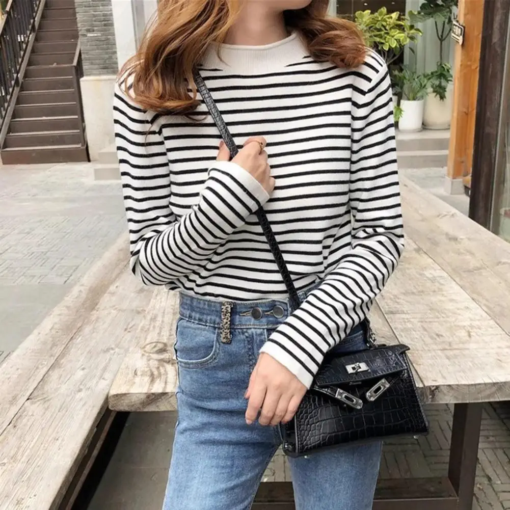 Striped Sweater Fashionable Women's Striped Knitted Sweaters Cozy Stylish Versatile Elastic Sweater
Striped Sweater Fashionable Women's Striped Knitted Sweaters Cozy Stylish Versatile Elastic Sweater