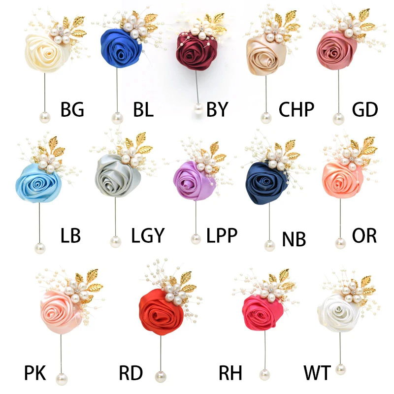 

Wedding Prom Corsage Ceremony Flower Brooch Wedding Boutonnieres Groom Groomsmen Buttonhole Flowers Boutonniere