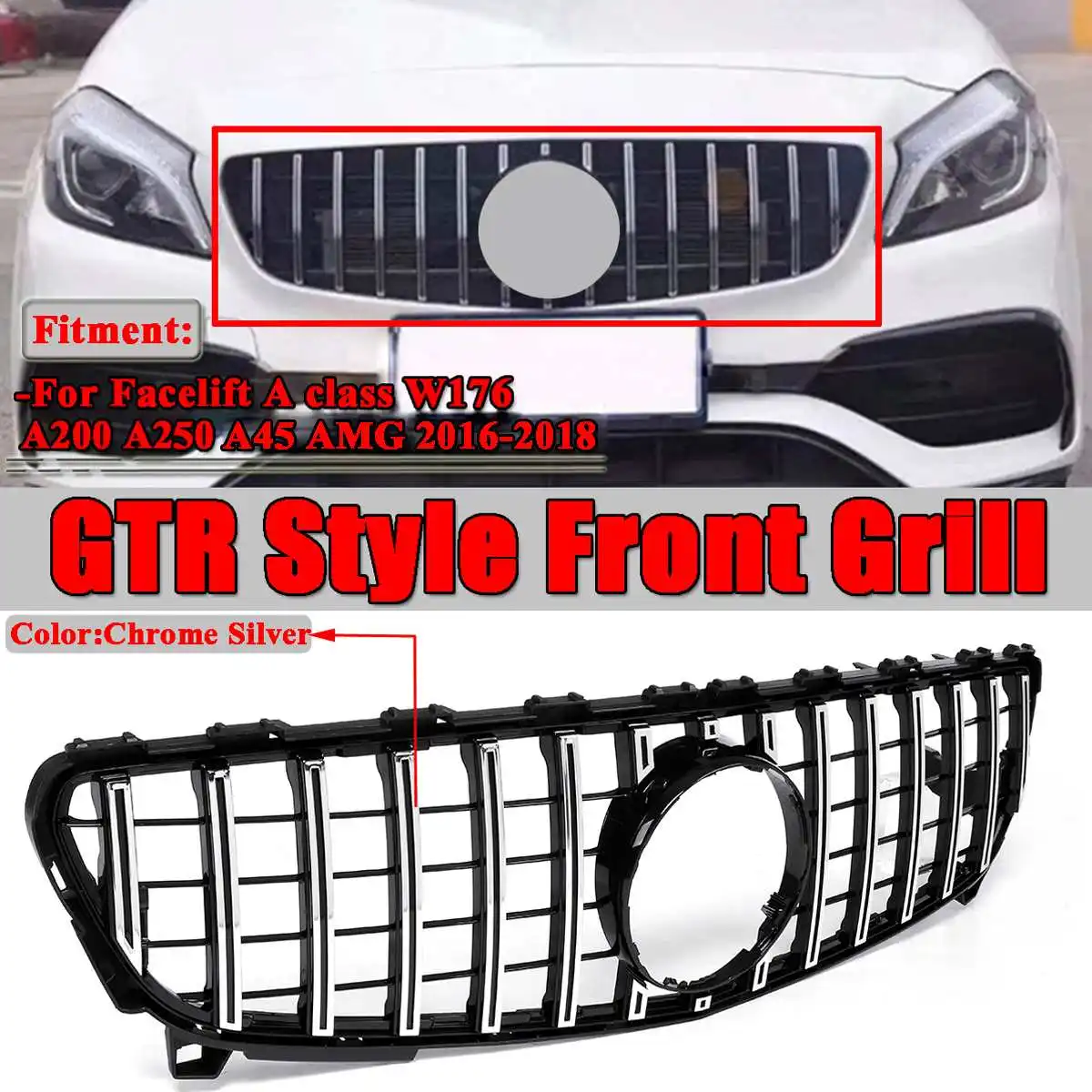 GT R Style Grille Car Front Bumper Grill Grille For Mercedes For Benz Facelift A Class W176 A200 A250 A45 For AMG 2016 2017 2018
GT R Style Grille Car Front Bumper Grill Grille For Mercedes For Benz Facelift A Class W176 A200 A250 A45 For AMG 2016 2017 2018