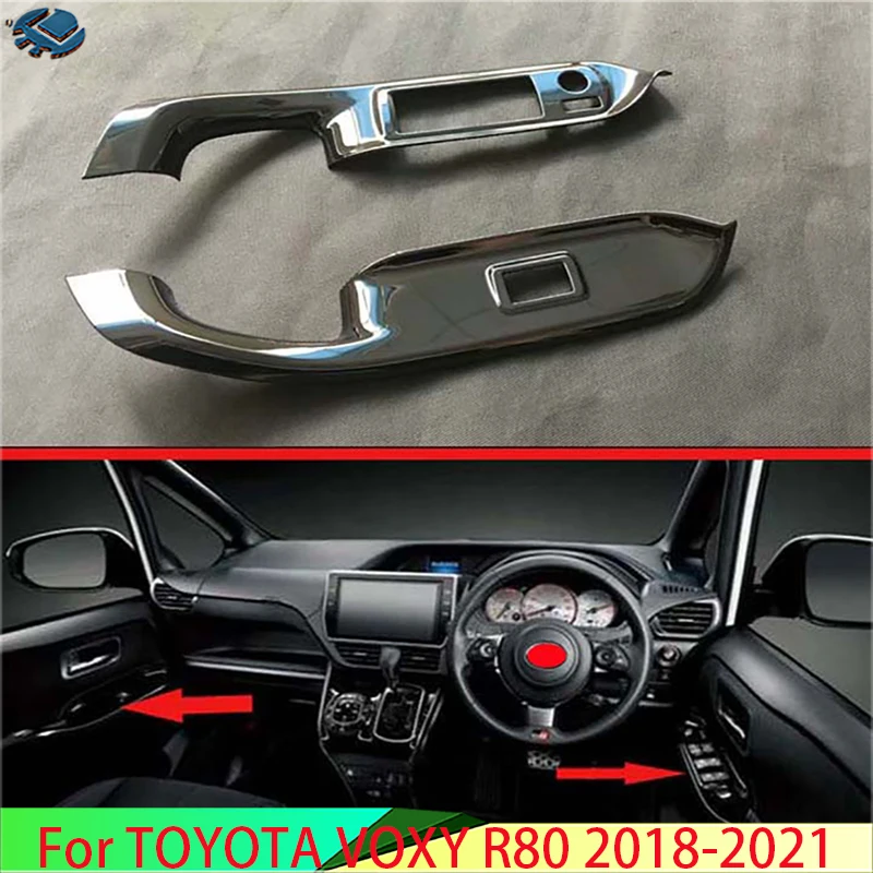 For TOYOTA VOXY R80 Right Hand Drive 2018-2021 ABS Chrome piano black Door Window Armrest Cover Switch Panel Trim Molding 2019
For TOYOTA VOXY R80 Right Hand Drive 2018-2021 ABS Chrome piano black Door Window Armrest Cover Switch Panel Trim Molding 2019