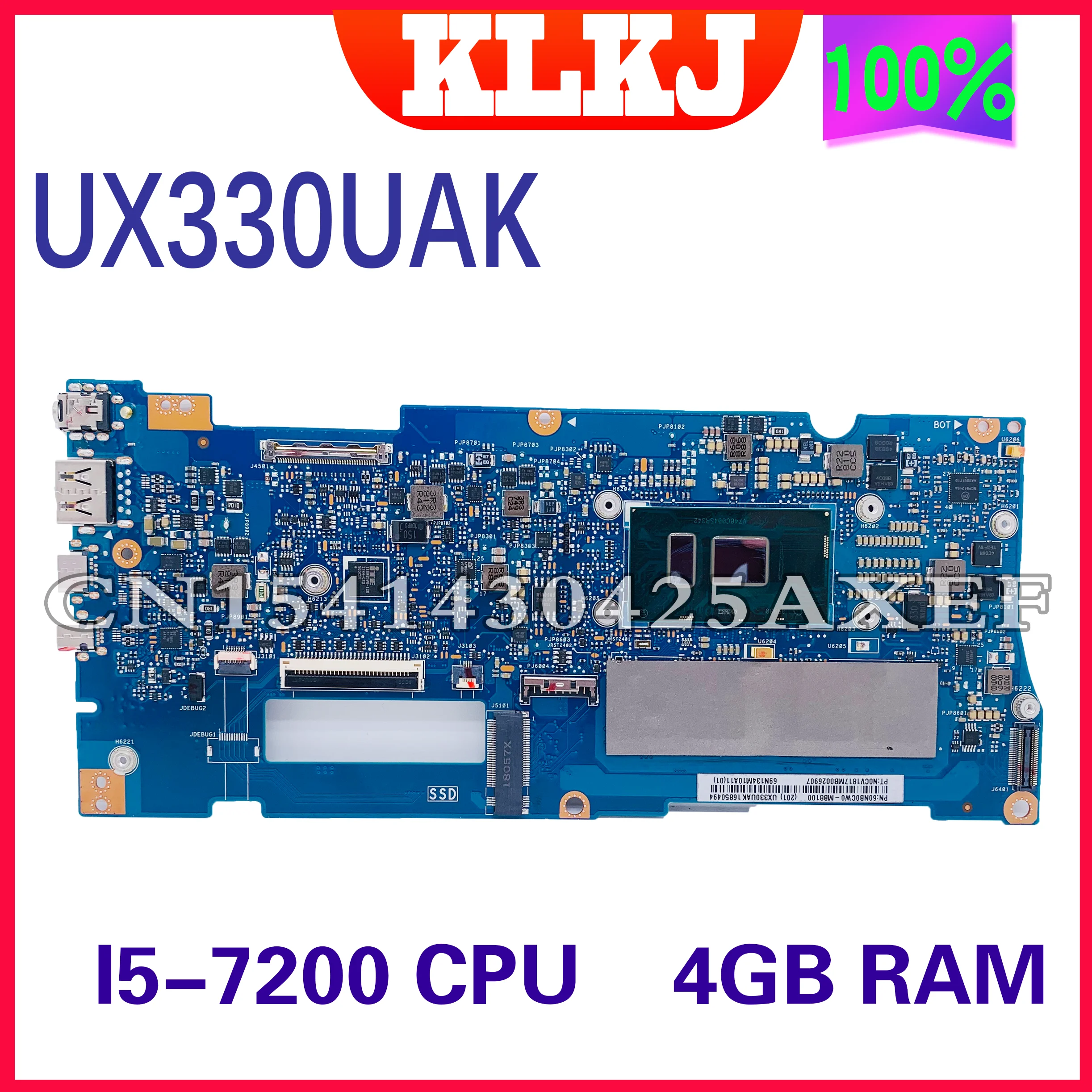 Материнская плата KLKJ UX330UAK для ноутбука ASUS ZenBook UX330U U3000UA U3000U |