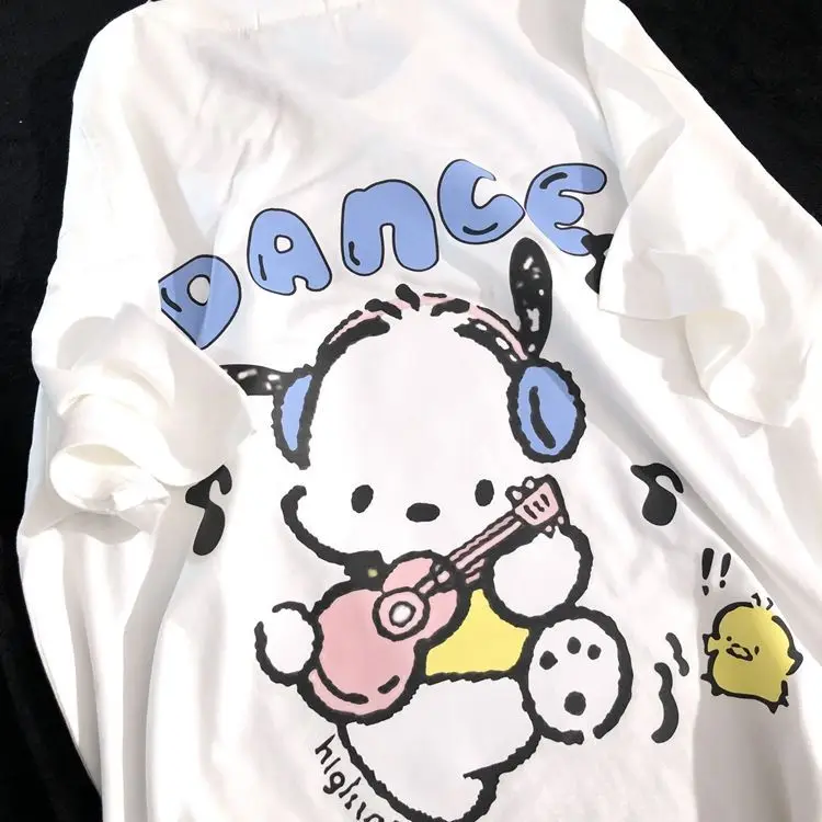 Kawaii Sanrio Pochacco Cartoon Print Pure Cotton T Shirt Women Summer Loose Match Couple New Half Sleeved Boys Top Short Sleeve
Kawaii Sanrio Pochacco Cartoon Print Pure Cotton T Shirt Women Summer Loose Match Couple New Half Sleeved Boys Top Short Sleeve