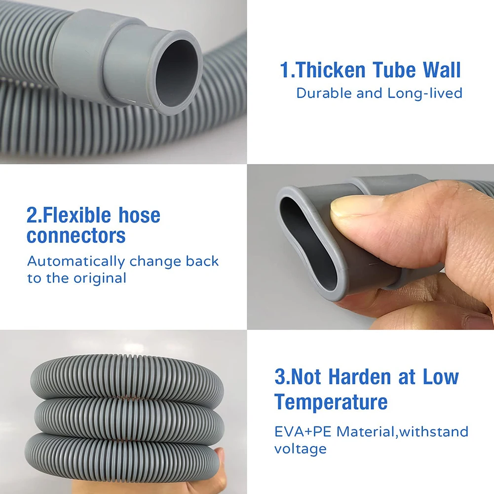 1.5M Universal Washing Machine Dishwasher Drain Waste Hose Extension Pipe Plastic Flexible Drain Hose Extension Kit
1.5M Universal Washing Machine Dishwasher Drain Waste Hose Extension Pipe Plastic Flexible Drain Hose Extension Kit