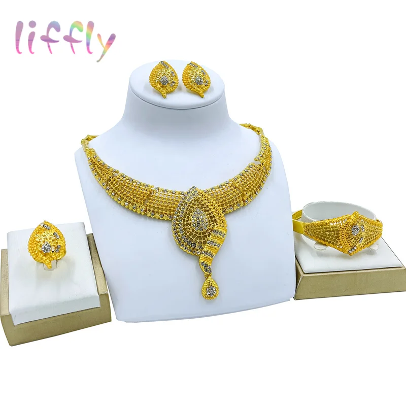 Liffly2022 New Waterdrop Necklace Earrings Set Women Multilayer Crystal Jewelry Party Bracelet Ring Accessories Wedding Gift
Liffly2022 New Waterdrop Necklace Earrings Set Women Multilayer Crystal Jewelry Party Bracelet Ring Accessories Wedding Gift