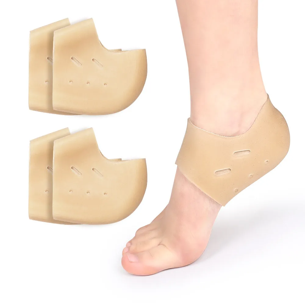 Мягкий силиконовый чехол HEALLOR с тканевым ремешком для ног, увлажняющий гелевый защитный чехол для пятки