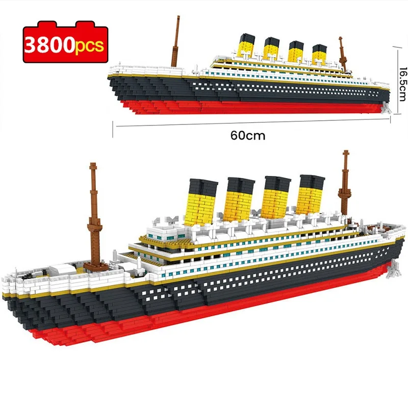3800pcs Titanic 3D Micro Building Blocks Bricks Big Cruise Ship Boat DIY Mini Diamond Blocks Bricks Educational Toy for Children
3800pcs Titanic 3D Micro Building Blocks Bricks Big Cruise Ship Boat DIY Mini Diamond Blocks Bricks Educational Toy for Children