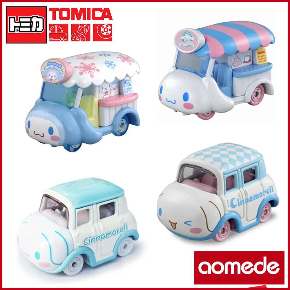 Модель автомобиля TAKARA TOMY Tomica из сплава украшения для мальчиков Sanrio Cinnamoroll
