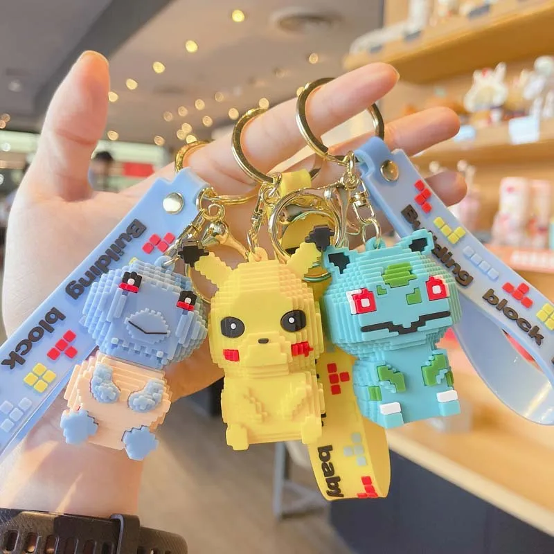 Bandai Anime Cartoon Block Pokemon Keychain Pikachu Car Key Chain Car Accessories Lovers Gift Bag Pendant Keyring Fashion
Bandai Anime Cartoon Block Pokemon Keychain Pikachu Car Key Chain Car Accessories Lovers Gift Bag Pendant Keyring Fashion