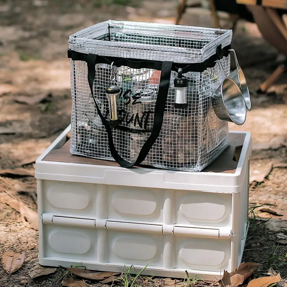 Panoramic Outdoor Storage Bag Camping Clothes Organizer Toys Sundries Snacks Tableware Transparent Foldable Bag
Panoramic Outdoor Storage Bag Camping Clothes Organizer Toys Sundries Snacks Tableware Transparent Foldable Bag