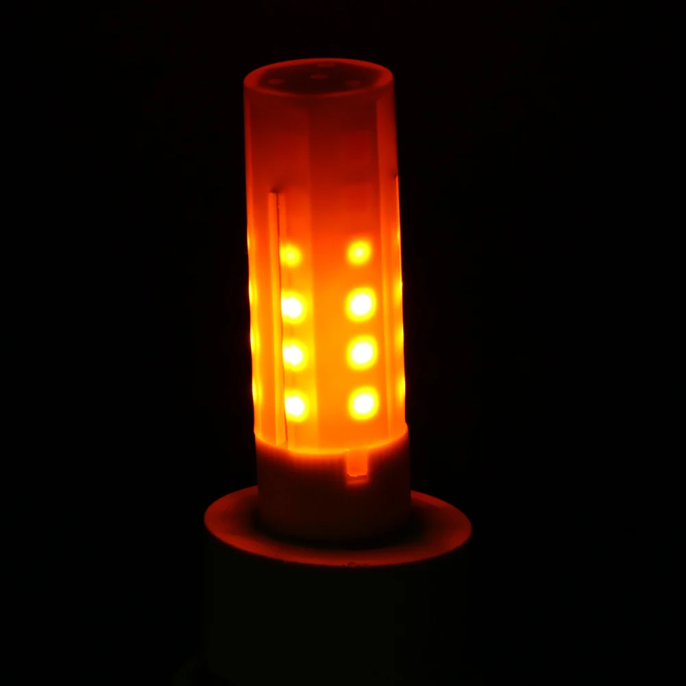 

Светодиодная лампа G4 с эффектом мерцающего пламени и огня, угол свечения 360 градусов, постоянный ток 12 В, 2 Вт, лампочка-кукуруза, декоративна...