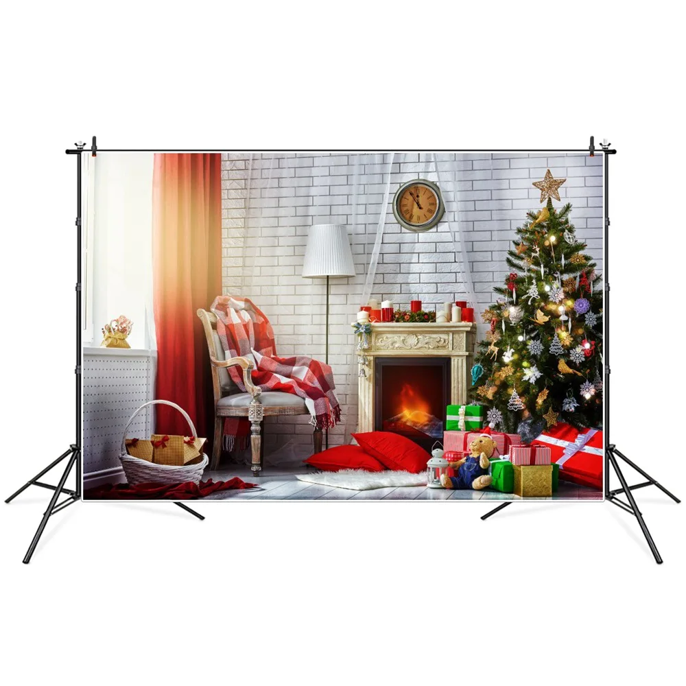 Christmas Tree Fireplace Gifts Photography Backdrops Custom Brick Wall Pillow Chair Baby Party Home Decoration Photo Backgrounds
Christmas Tree Fireplace Gifts Photography Backdrops Custom Brick Wall Pillow Chair Baby Party Home Decoration Photo Backgrounds