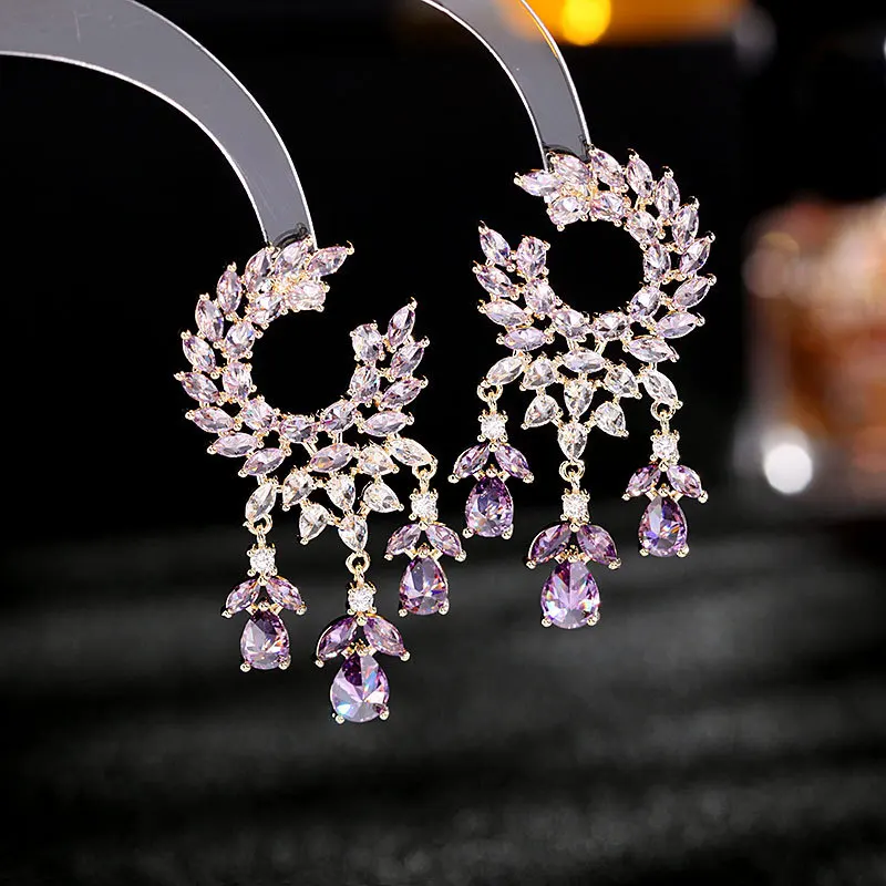 Luxury Quality Full of Zircon Sterling 925 Silver Shine Dazzling C-shaped Chandelier Drop Earrings Wedding Jewelry for Women
Luxury Quality Full of Zircon Sterling 925 Silver Shine Dazzling C-shaped Chandelier Drop Earrings Wedding Jewelry for Women
