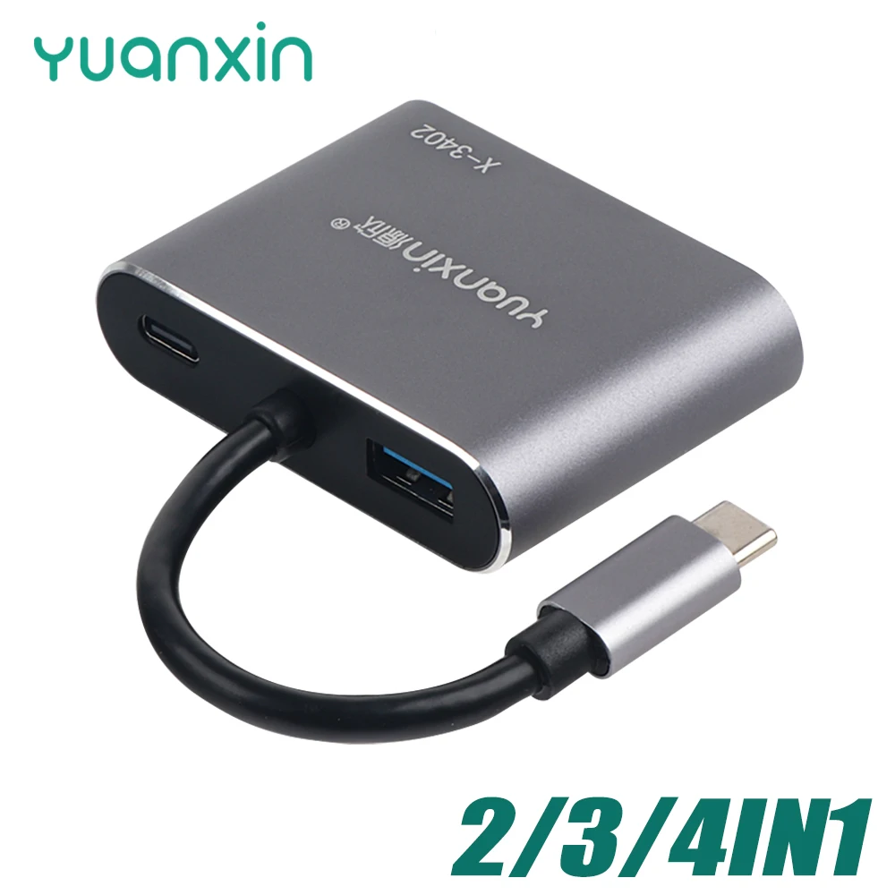 YUANXIN USB C HUB USB Type C to HDMI 4K VGA USB 3.0 PD Full Function HUB for MacBook/Pro/Air iPad Pro M1 PC USB C Splitter USB
YUANXIN USB C HUB USB Type C to HDMI 4K VGA USB 3.0 PD Full Function HUB for MacBook/Pro/Air iPad Pro M1 PC USB C Splitter USB