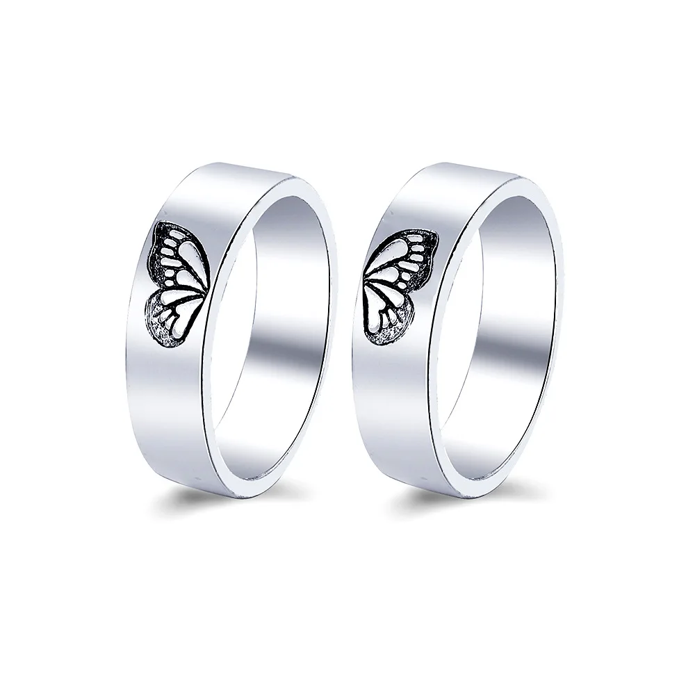 2pcs/sets Fashion Butterfly Rings for Women Stainless Steel Silver Color Heart Couple Rings Set Wedding Korean Jewelry Gift 2022 
2pcs/sets Fashion Butterfly Rings for Women Stainless Steel Silver Color Heart Couple Rings Set Wedding Korean Jewelry Gift 2022