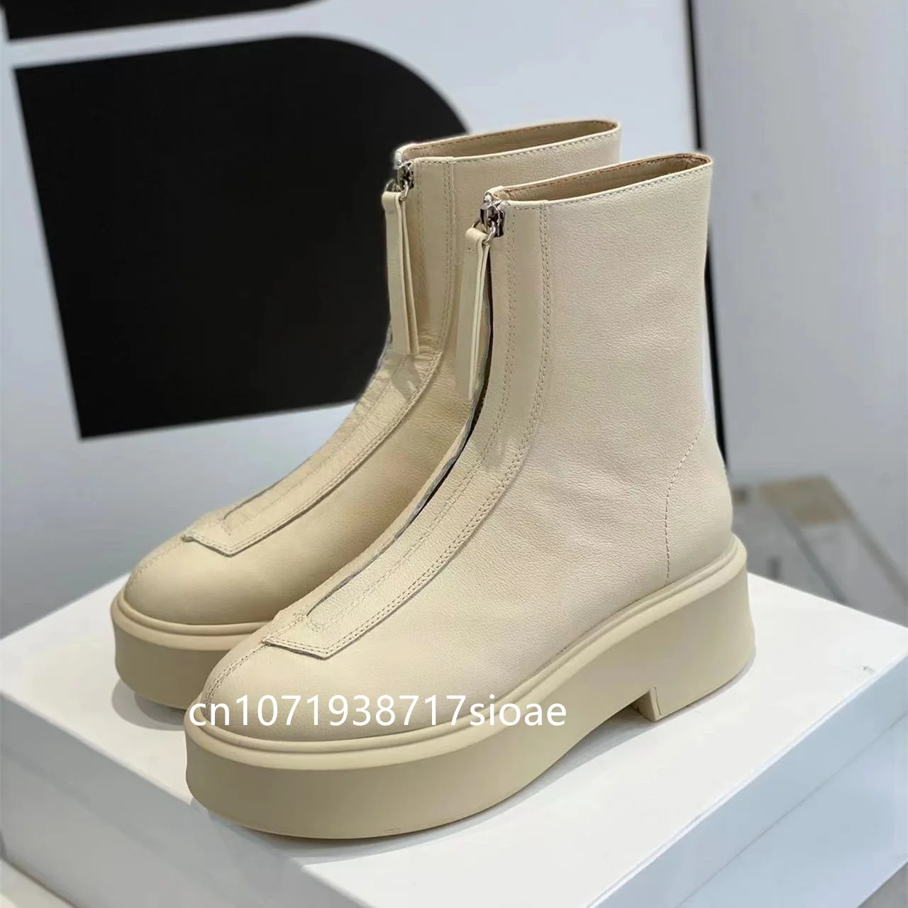 Women's Short Zipper Boots Genuine Leather Solid Colo High Quality Thick Bottom Anti-skid Free Shipping Round Head
Women's Short Zipper Boots Genuine Leather Solid Colo High Quality Thick Bottom Anti-skid Free Shipping Round Head