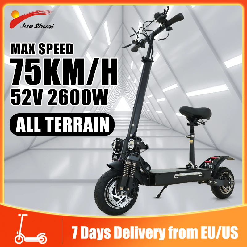 Fast-Delivery Electric Scooter 75KM/H Powerful 2600w Dual Motor Electric Scooters Adults 150kg Weight Capacity EU USA Stock
Fast-Delivery Electric Scooter 75KM/H Powerful 2600w Dual Motor Electric Scooters Adults 150kg Weight Capacity EU USA Stock