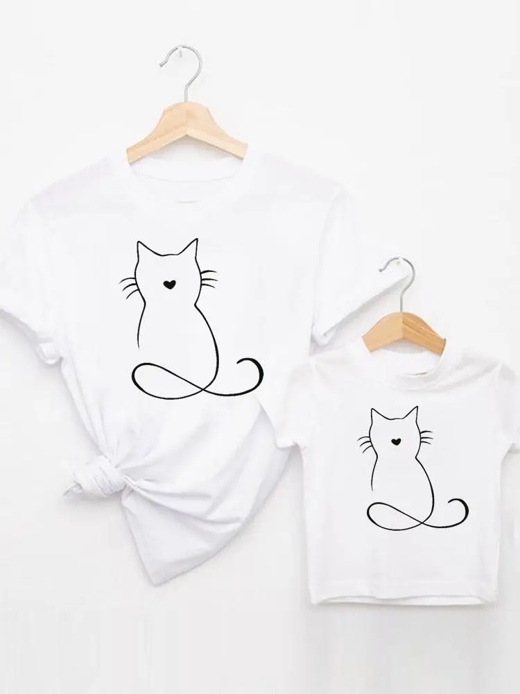Tee Family Matching Outfits Cat Love Print Lovely Women Casual Kid Child Summer Mom Mama Mother Tshirt T-shirt Clothes Clothing
Tee Family Matching Outfits Cat Love Print Lovely Women Casual Kid Child Summer Mom Mama Mother Tshirt T-shirt Clothes Clothing