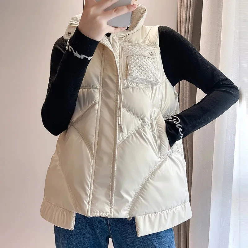 2022 Autumn Womens Sleeveless Vest Winter Warm Down Cotton Padded Vests Jacket Female Down Vests Stand Collar Winter Waistcoat
2022 Autumn Womens Sleeveless Vest Winter Warm Down Cotton Padded Vests Jacket Female Down Vests Stand Collar Winter Waistcoat