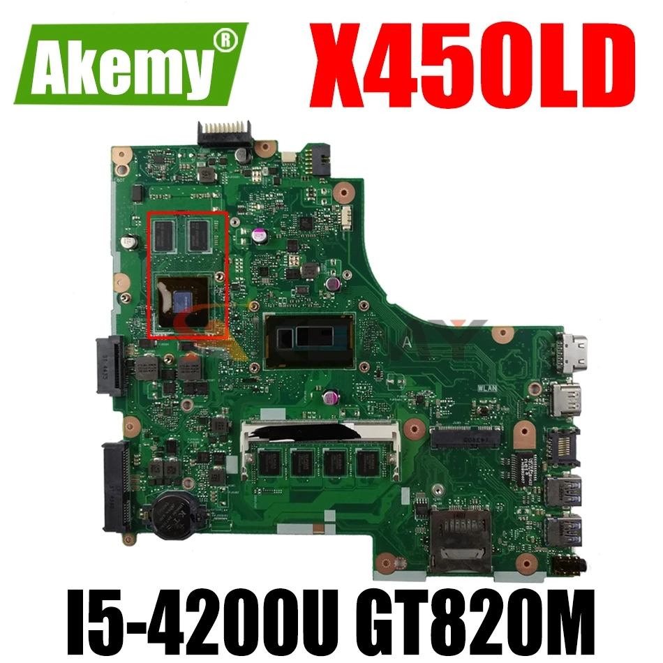 AKEMY X450LD Laptop motherboard for ASUS X450LD X450LC X450LB X450L original mainboard 4GB-RAM I5-4200U GT820M LVDS
AKEMY X450LD Laptop motherboard for ASUS X450LD X450LC X450LB X450L original mainboard 4GB-RAM I5-4200U GT820M LVDS