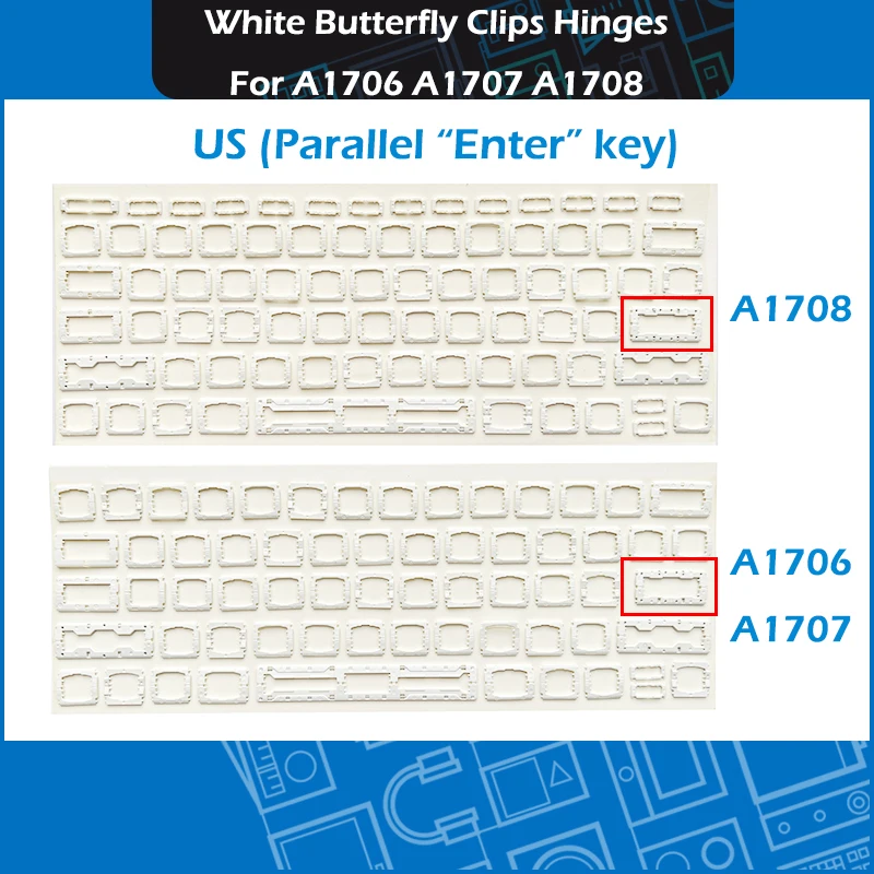 Laptop A1706 A1707 A1708 White Butterfly Clip Hinges Kit For Macbook Pro Retina 13" 15" Touchbar Parallel Enter Key Repair
Laptop A1706 A1707 A1708 White Butterfly Clip Hinges Kit For Macbook Pro Retina 13" 15" Touchbar Parallel Enter Key Repair