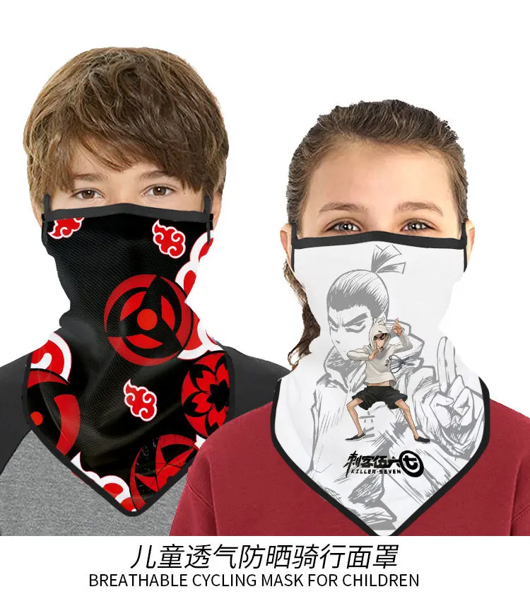 New Naruto series anime around the outdoor sun protection ear triangle scarf children riding bandana neck cover face mask
New Naruto series anime around the outdoor sun protection ear triangle scarf children riding bandana neck cover face mask