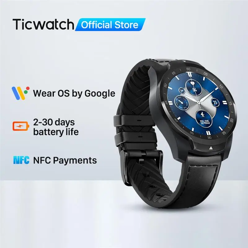 TicWatch Pro S 1GB RAM Smartwatch Dual Display IP68 Waterproof Watches NFC Sleep Tracking 24h Heart Rate Monitor Men's Watch
TicWatch Pro S 1GB RAM Smartwatch Dual Display IP68 Waterproof Watches NFC Sleep Tracking 24h Heart Rate Monitor Men's Watch