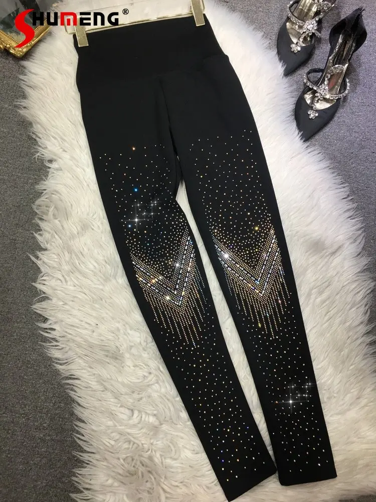 Fleece-Lined Thickened Heavy Embroidery Hot Drilling Leggings Women's Winter High Waist Black Bottoming Pants Skinny Trousers
Fleece-Lined Thickened Heavy Embroidery Hot Drilling Leggings Women's Winter High Waist Black Bottoming Pants Skinny Trousers