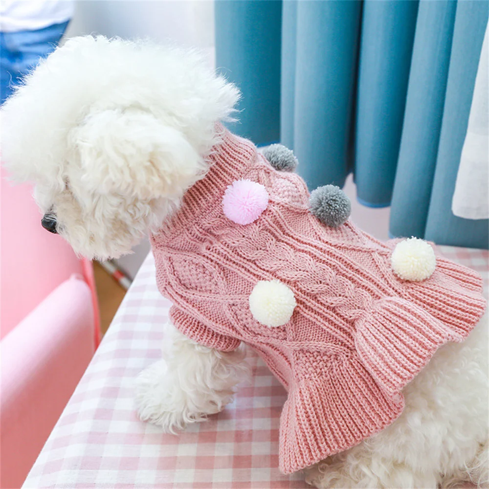 Winter Warm Knitted Sweater Plush Small Ball Bichon Winter Dogs Jumpsuit Autumn And Winter Puppy Pullover Dog Costume For Teddy
Winter Warm Knitted Sweater Plush Small Ball Bichon Winter Dogs Jumpsuit Autumn And Winter Puppy Pullover Dog Costume For Teddy