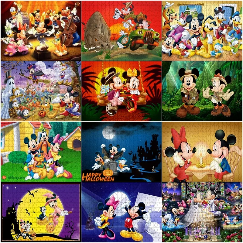 Mickey Minnie Mouse Jigsaw Puzzle Disney 300/500/1000 Pcs Cartoon Puzzles for Child Adult Decompression Toys Handmade Gift 
Mickey Minnie Mouse Jigsaw Puzzle Disney 300/500/1000 Pcs Cartoon Puzzles for Child Adult Decompression Toys Handmade Gift