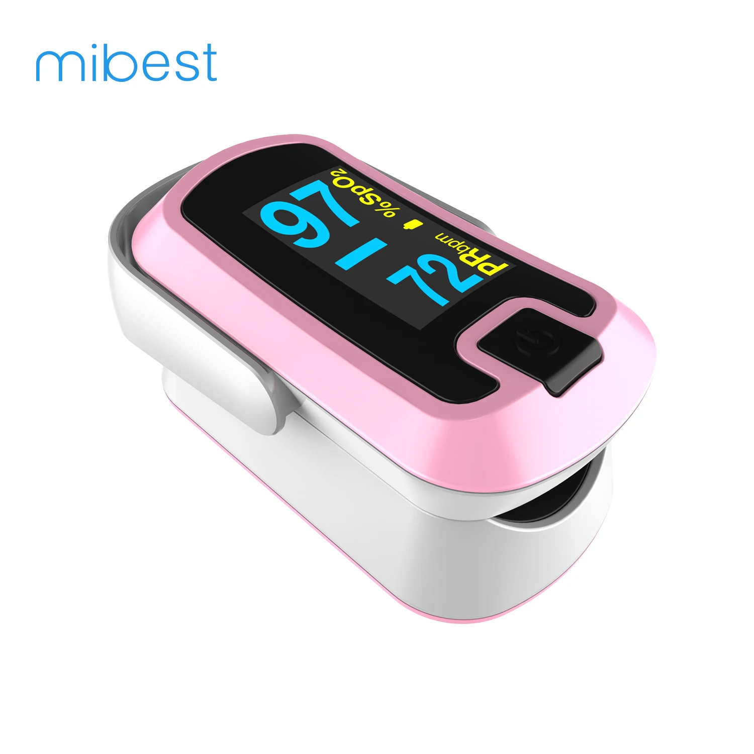 

Пульсоксиметр Mibest двухцветный с OLED-экраном на кончик пальца, монитор насыщения крови кислородом (SpO2) с чехлом, аккумуляторами и ремешком