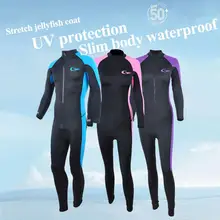 Lycra Long Sleeve Wetsuit for Men Women Rash Guard UPF50+ Beach Wear Wet Suit For Surfing Diving Swimming Water Skiing (S-4XL)