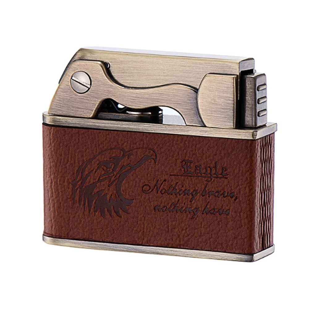 Creative Metal Windproof Kerosene Lighter Leather Grinding Wheel Flint Tobacco Lighters Men Somker Gadget
Creative Metal Windproof Kerosene Lighter Leather Grinding Wheel Flint Tobacco Lighters Men Somker Gadget