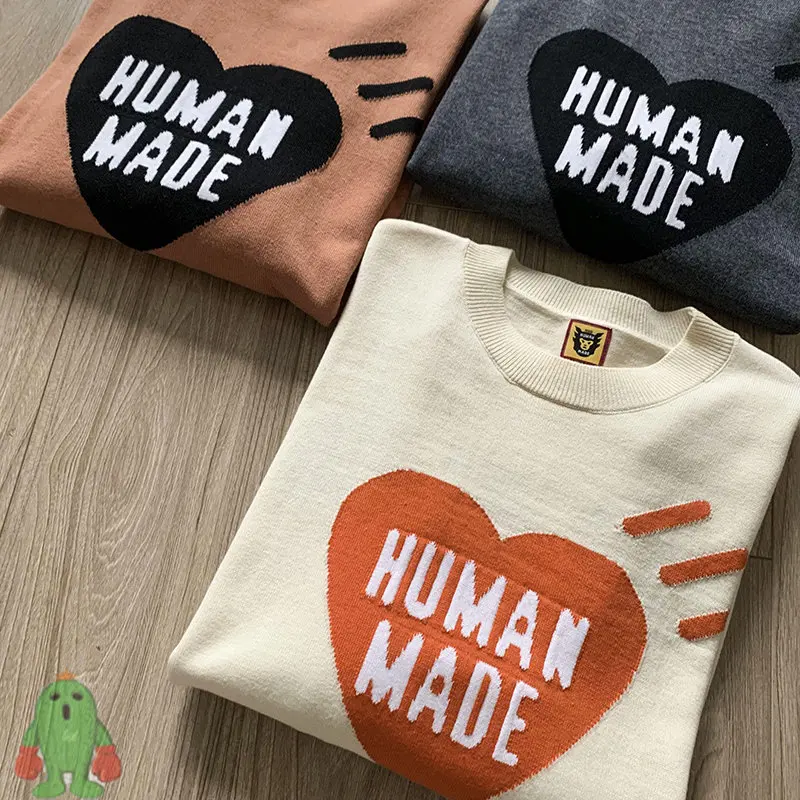 HUMAN MADE Knit Sweater Embroidered Vintage Love Men Women Casual Pullover Sweater
HUMAN MADE Knit Sweater Embroidered Vintage Love Men Women Casual Pullover Sweater