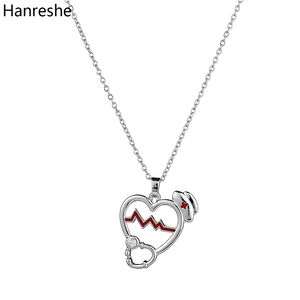 Hanreshe Stainless Steel Quality Medical Pendant Necklace Stethoscope Heart Delicate Collarbone Chain Jewelry for Women Girls
Hanreshe Stainless Steel Quality Medical Pendant Necklace Stethoscope Heart Delicate Collarbone Chain Jewelry for Women Girls