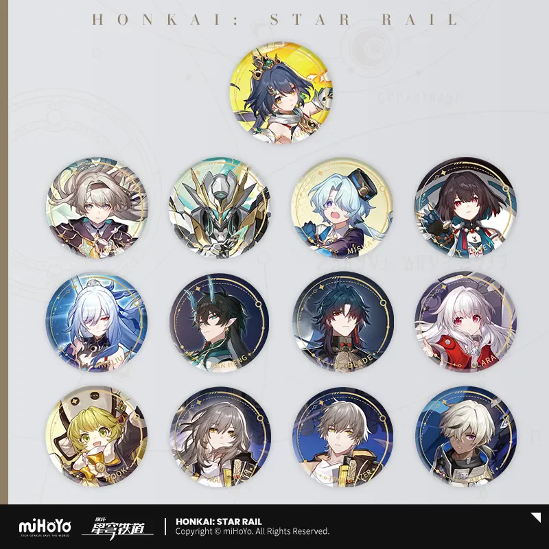 Игровая брошь Honkai со звездами на рельсах шпильки оригинальный значок для косплея