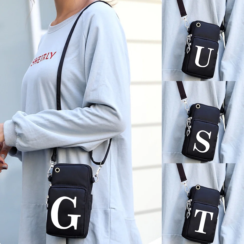 With Shoulder Mobile Phone Bags for Huawei Xiaomi Samsung IPhone Fashion Women Crossbody Pouch White Letters Print Wrist Package
With Shoulder Mobile Phone Bags for Huawei Xiaomi Samsung IPhone Fashion Women Crossbody Pouch White Letters Print Wrist Package