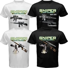 SR-25 Dragunov MSG90 AS50 Sniper Ghost Warrior T-Shirt. Summer Cotton Short Sleeve O-Neck Mens T Shirt New S-3XL