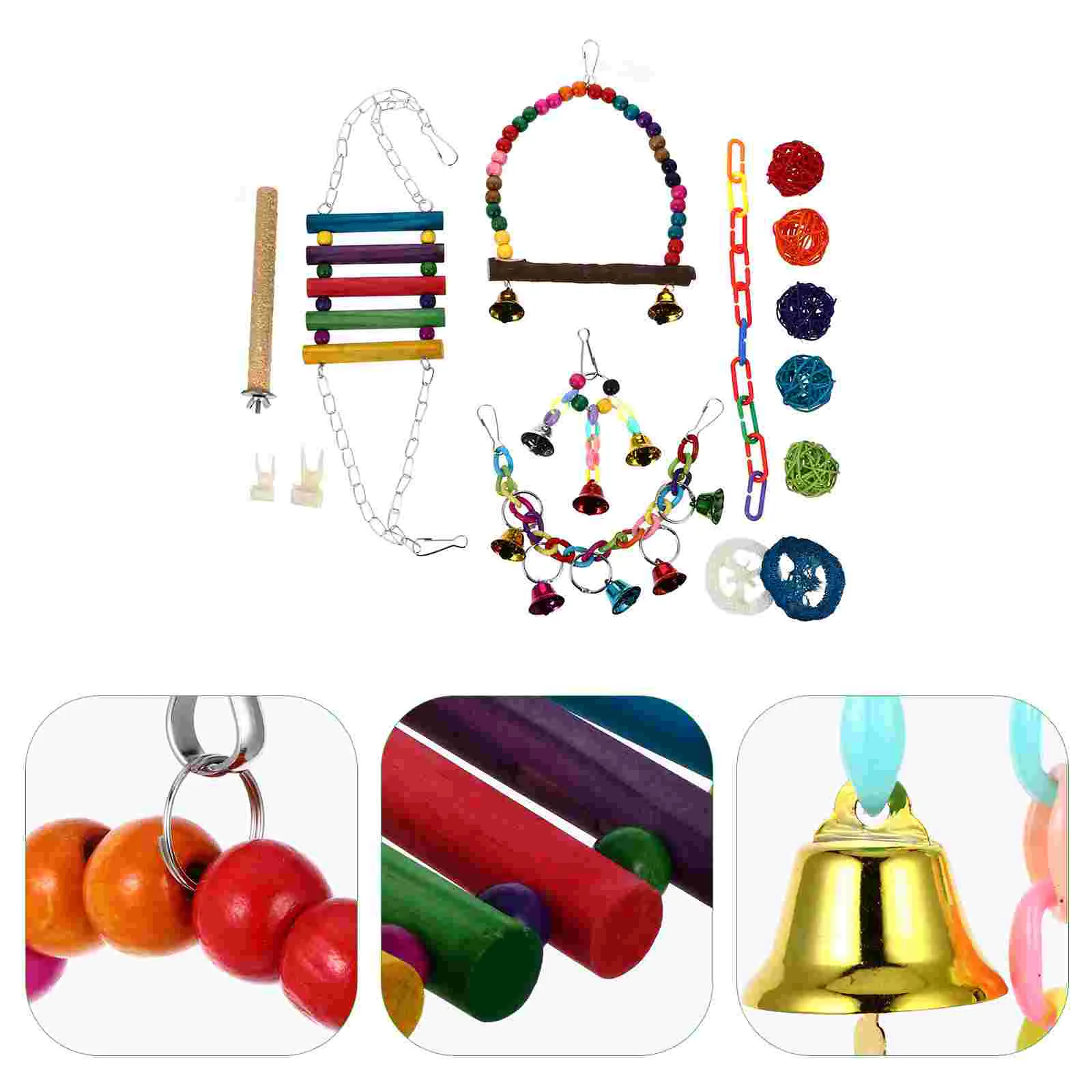 Parrot Toy Toys Bird Hanging Swing Bite Cage Hammock Perches Climbingcockatiel Chew Wooden Set Chewing
Parrot Toy Toys Bird Hanging Swing Bite Cage Hammock Perches Climbingcockatiel Chew Wooden Set Chewing