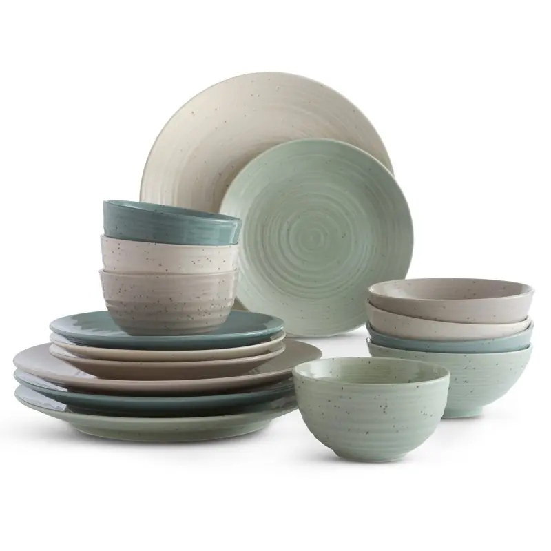 Siterra Mixed 16 Piece Dinnerware Set including 4 dinner plates, 4 salad plates, 4 cereal bowls and 4 soup bowls
Siterra Mixed 16 Piece Dinnerware Set including 4 dinner plates, 4 salad plates, 4 cereal bowls and 4 soup bowls