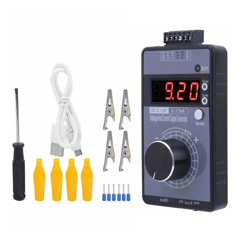 Hand‑Held 0‑10V 0‑22mA Digital Voltage Current Signal Generator Transmitter Analog Simulator Measuring
Hand‑Held 0‑10V 0‑22mA Digital Voltage Current Signal Generator Transmitter Analog Simulator Measuring