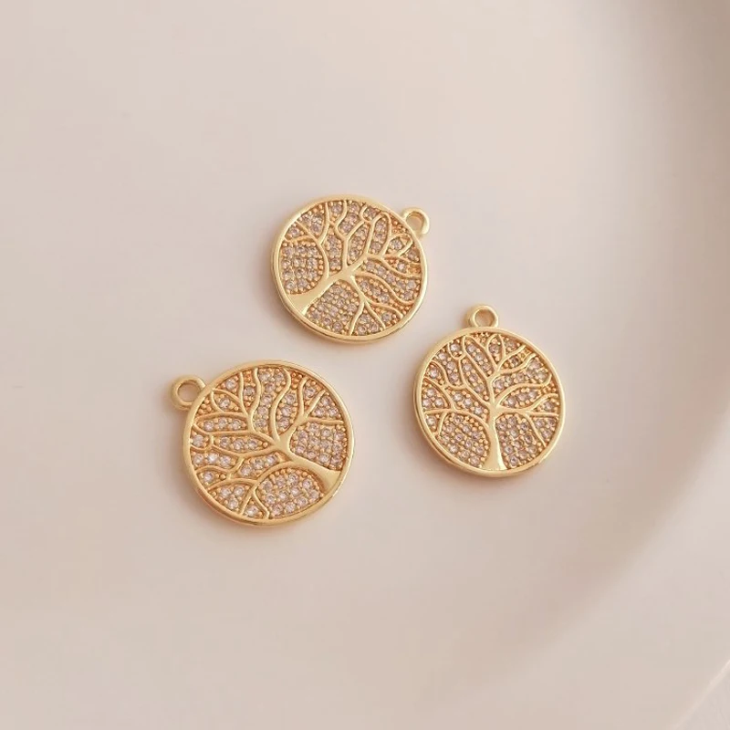 2PCS 14k Gold Plated Tree Pendant with Zircon Charms for Jewelry Making DIY Supplies Handmade Brass Accessories Designer Charms
2PCS 14k Gold Plated Tree Pendant with Zircon Charms for Jewelry Making DIY Supplies Handmade Brass Accessories Designer Charms