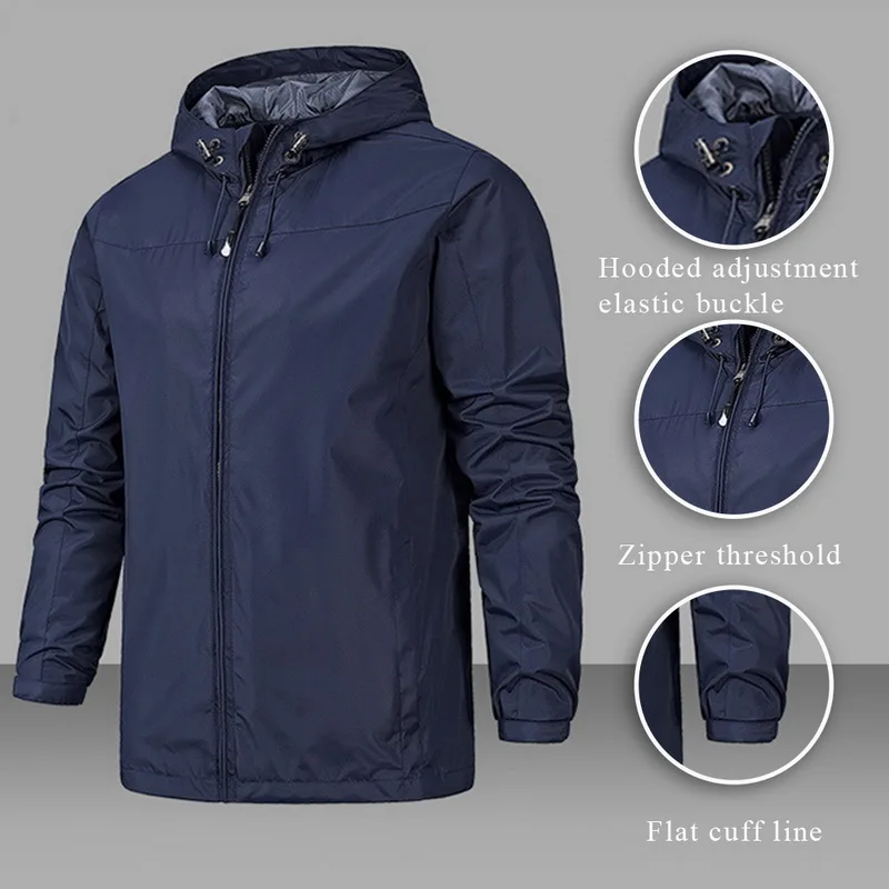 Spring Autumn Hiking Waterproof Jackets Men Outdoor Sports Climbing Camping Trekking Fishing Hooded Thin Coat Windbreaker Jacket
Spring Autumn Hiking Waterproof Jackets Men Outdoor Sports Climbing Camping Trekking Fishing Hooded Thin Coat Windbreaker Jacket