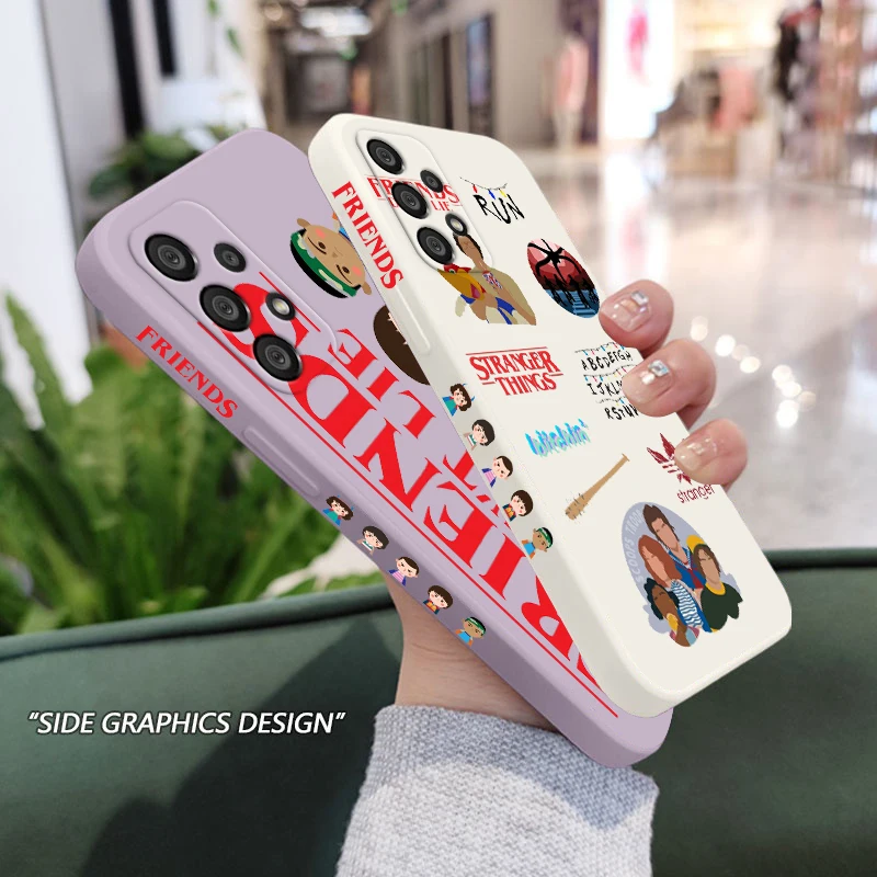 Movie Stranger Things Cartoon Phone Case For Samsung A73 A53 A33 A52 A32 A71 A51 A21S A03S A50 A30 5G Liquid Left Rope Funda
Movie Stranger Things Cartoon Phone Case For Samsung A73 A53 A33 A52 A32 A71 A51 A21S A03S A50 A30 5G Liquid Left Rope Funda