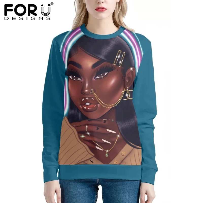 FORUDESIGNS Cool African Girls Oversized Hoodies Autumn Ladies Pullovers Comfort Warm Sweatshirt Casual Tracksuit for Women 2022 
FORUDESIGNS Cool African Girls Oversized Hoodies Autumn Ladies Pullovers Comfort Warm Sweatshirt Casual Tracksuit for Women 2022