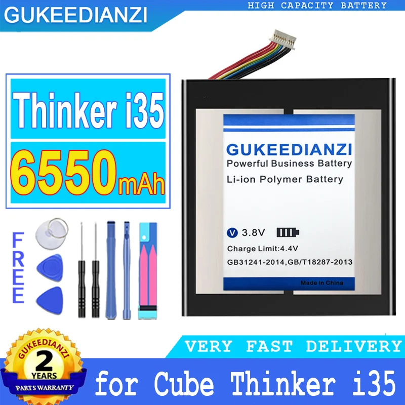 6550mAh GUKEEDIANZI Battery for ALLDOCUBE Cube Thinker i35 Tablet PC Big Power Bateria
6550mAh GUKEEDIANZI Battery for ALLDOCUBE Cube Thinker i35 Tablet PC Big Power Bateria